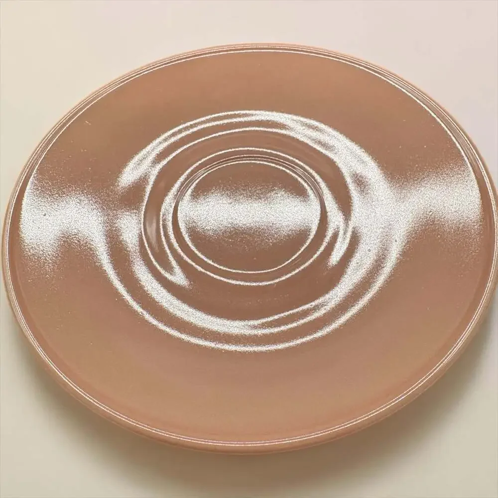 Hazel Atlas Ovide Cup And Saucer Rust Milk Glass